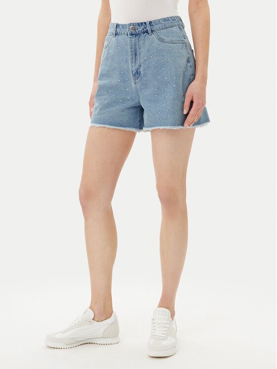 Pieces Дънкови шорти Tamra 17157412 Regular Fit