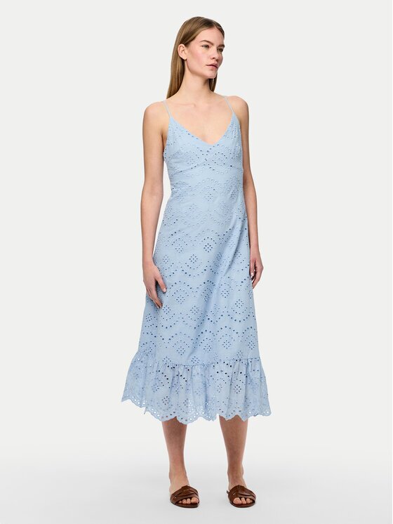 Pieces Лятна рокля Vilde 17156565 Светлосиньо Regular Fit
