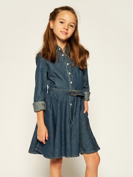 Polo Ralph Lauren Ежедневна рокля Denim Shirtd 313698860001 Regular Fit