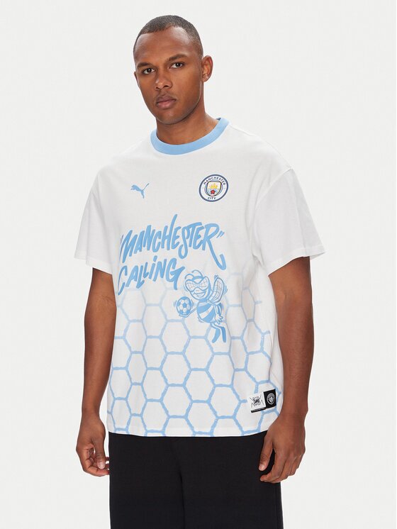 Puma Тишърт CWC Hoops x Man City 631695 Regular Fit