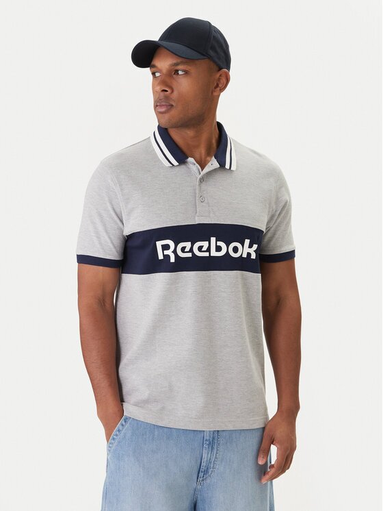 Reebok Тениска с яка и копчета Arter RK25548CCM Regular Fit