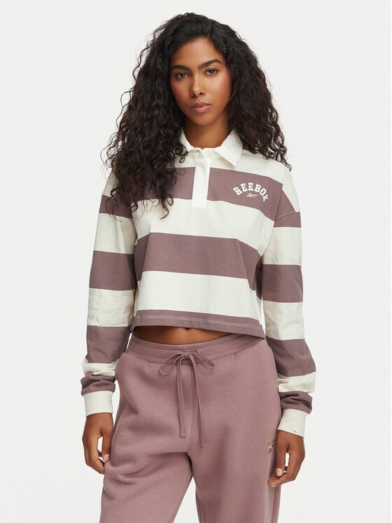 Reebok Тениска с яка и копчета Sabina RK25695CCW Relaxed Fit