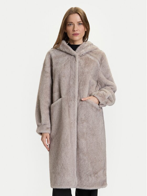 Rinascimento Кожено палто CFC0122225003 Regular Fit