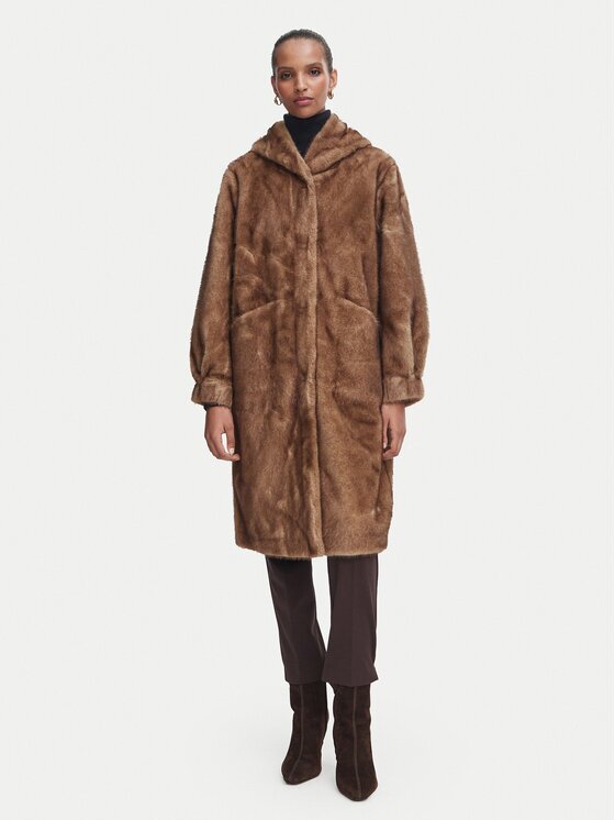 Rinascimento Кожено палто CFC0127148003 Oversize