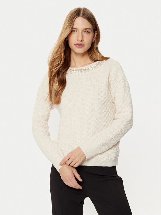 Rinascimento Пуловер CFM0011717003 Екрю Regular Fit