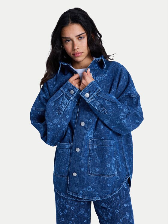 Roxy дънкова риза Kick Back Washed ERJWT03750 Relaxed Fit