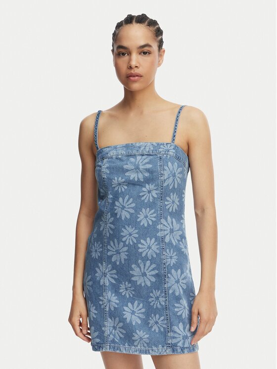 Roxy Дънкова рокля Dreamy Daze ERJDD03011 Regular Fit