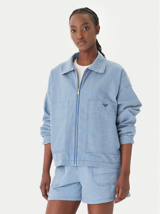 Roxy Дънково яке Beachfront Bliss ERJJK03702 Светлосиньо Regular Fit