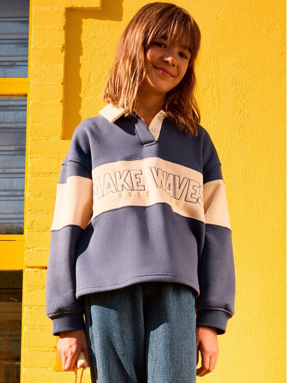 Roxy Суитшърт Iconic Waves ERGFT04025 Boxy Fit