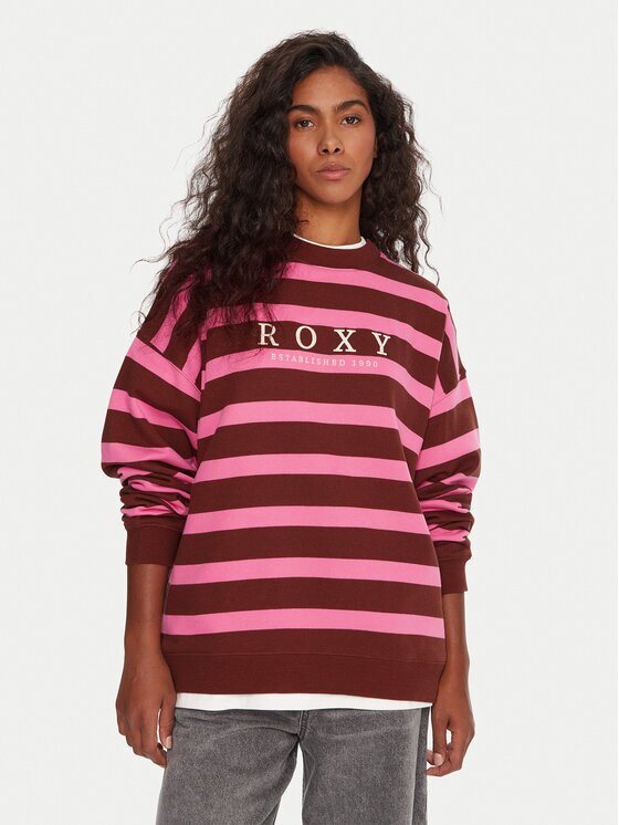 Roxy Суитшърт Strictly Stripes ERJFT05004 Oversize
