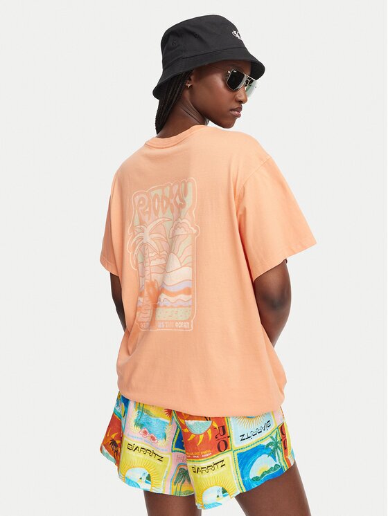 Roxy Тишърт Enzyme Wash ERJZT05966 Oversize