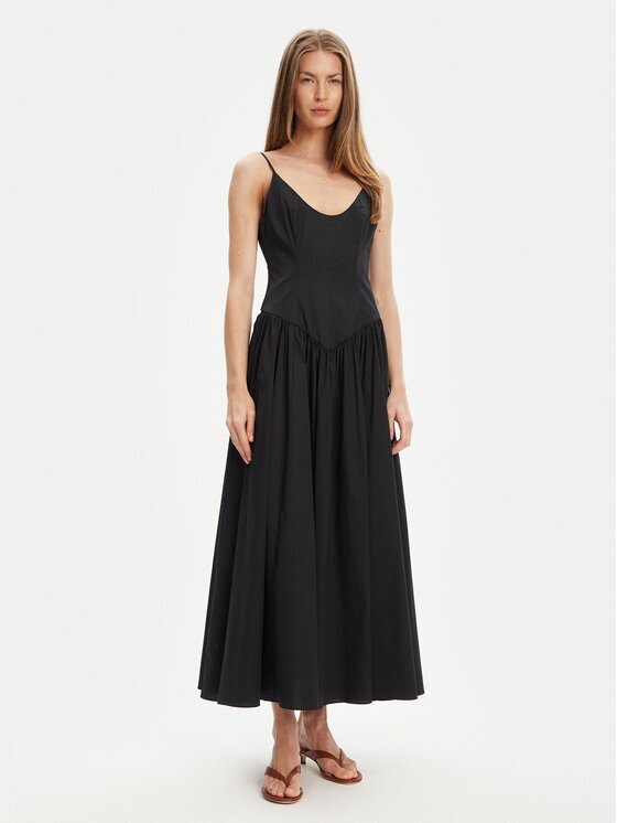Staud Лятна рокля Dena R24S2109PO Slim Fit