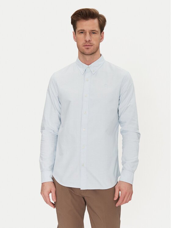 Timberland Риза TB0A6GPN Светлосиньо Slim Fit