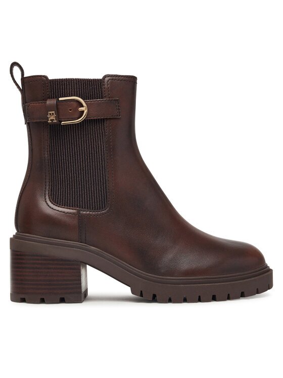 Tommy Hilfiger Боти Block Heel Buckled Chelsea Boot FW0FW09577