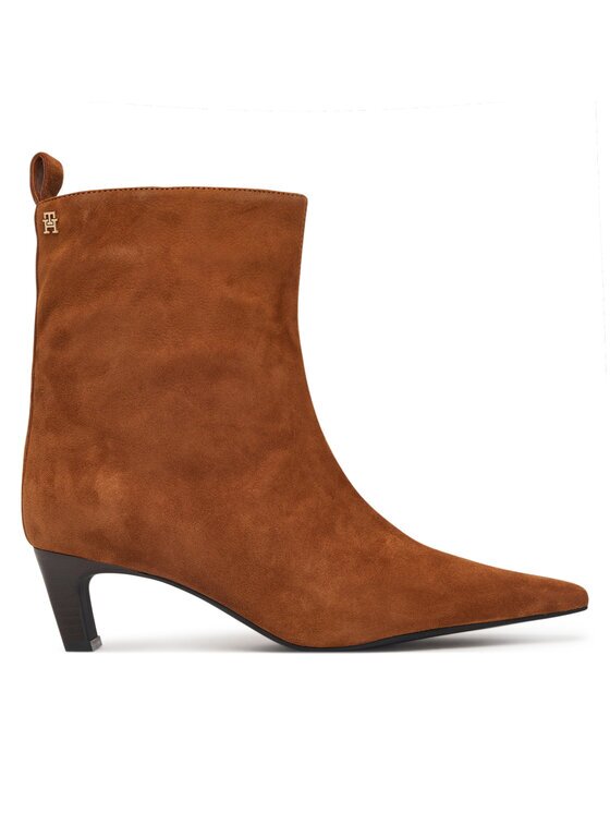 Tommy Hilfiger Боти Kitten Heel Suede Ankle Boot FW0FW09670