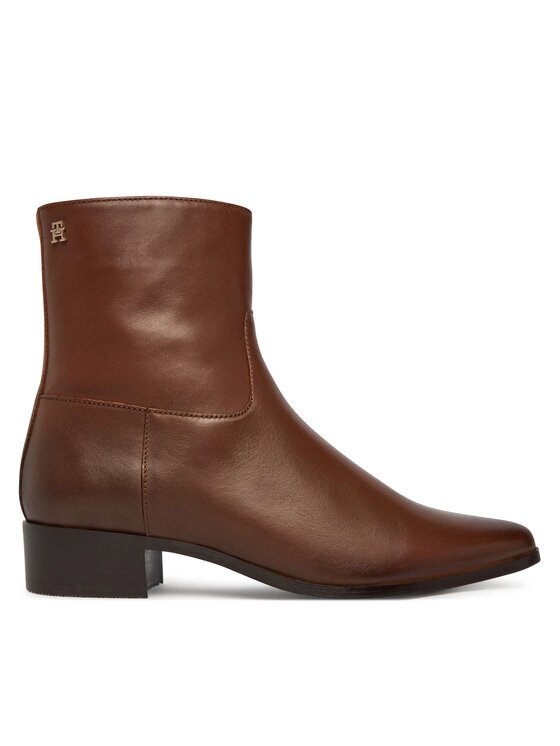 Tommy Hilfiger Боти Leather Ankle Boot W Zip FW0FW09921