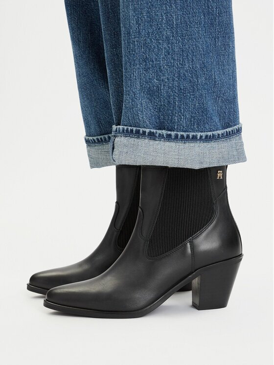 Tommy Hilfiger Боти Leather Western Chelsea Boot FW0FW09582