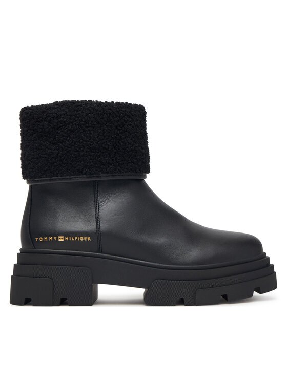 Tommy Hilfiger Боти Shearling Fold Chunky Ankle Boot FW0FW09677