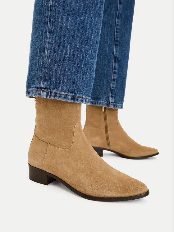 Tommy Hilfiger Боти Suede Ankle Boot W Zip FW0FW09922