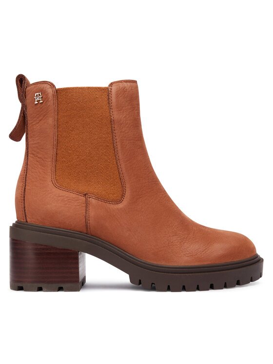 Tommy Hilfiger Боти Th Nubuck Chelsea Cleated Heel FW0FW09158