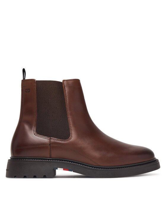 Tommy Hilfiger Боти тип челси Corporate Casual Lth Chelsea FM0FM05966