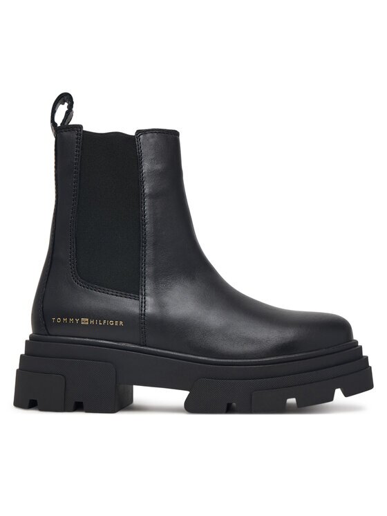 Tommy Hilfiger Боти тип челси Leather Chunky Chelsea Boot FW0FW09679