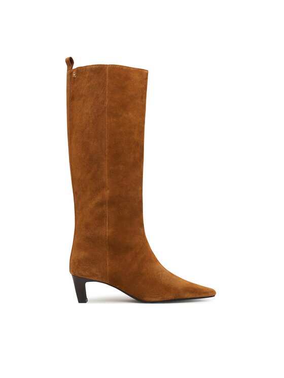 Tommy Hilfiger Ботуши Kitten Heel Suede High Boot FW0FW09655