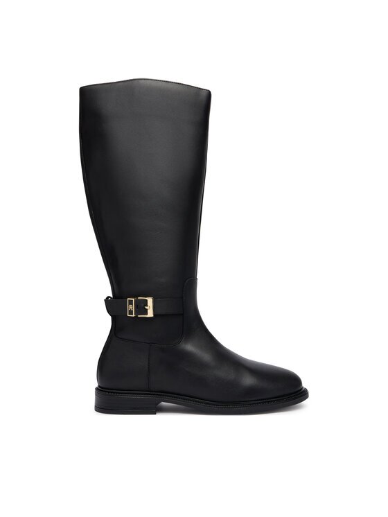 Tommy Hilfiger Ботуши Th Buckle Leather Knee Boot FW0FW09572