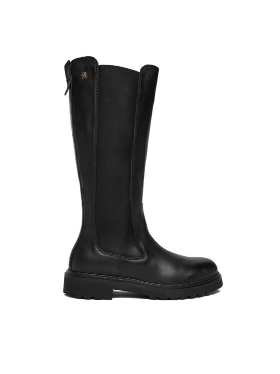Tommy Hilfiger Ботуши Th Lthr Cleated Long Boot FW0FW08985