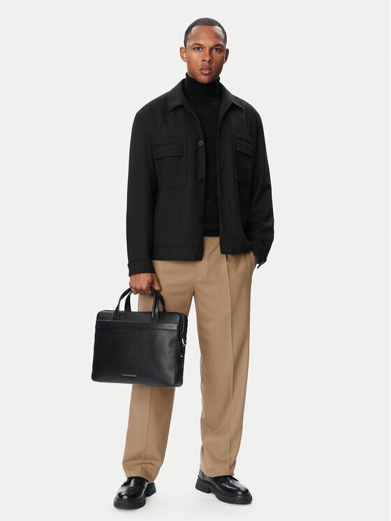 Tommy Hilfiger Чанта за лаптоп Th Business Leather Computer Bag AM0AM14731