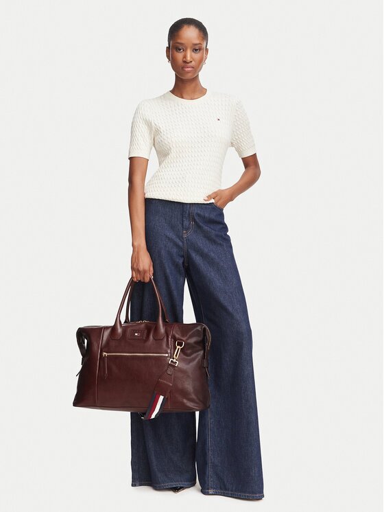 Tommy Hilfiger Чанта за уикенд Th Casual Leather Duffle AM0AM14745