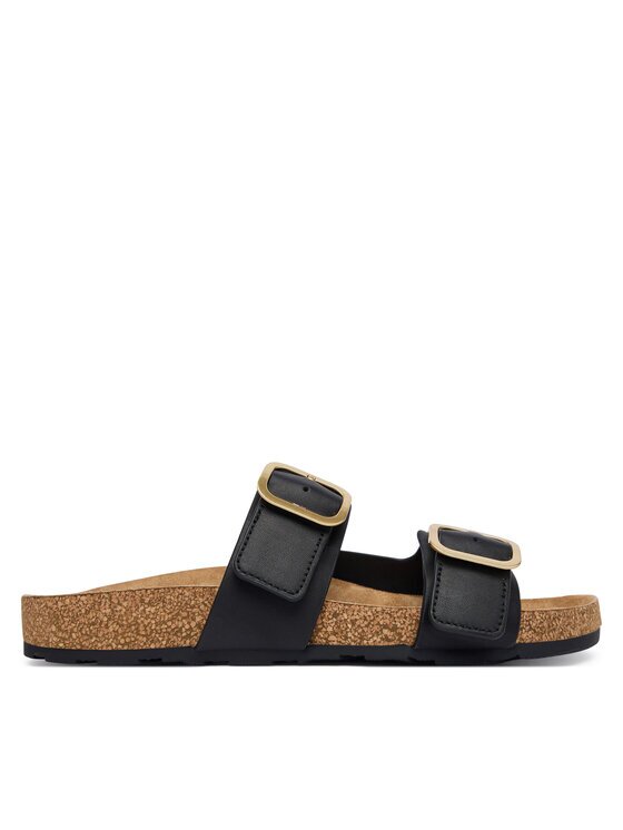 Tommy Hilfiger Чехли Leather Double Strap Cork Sandals FW0FW09118