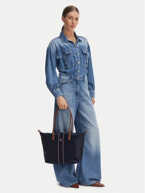 Tommy Hilfiger Дамска чанта Popette Tote Corp AW0AW17706