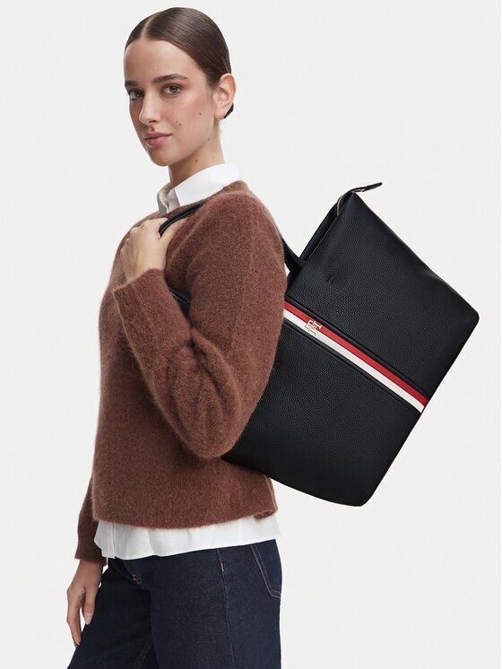 Tommy Hilfiger Дамска чанта Th Corp Ess Tote AW0AW19334