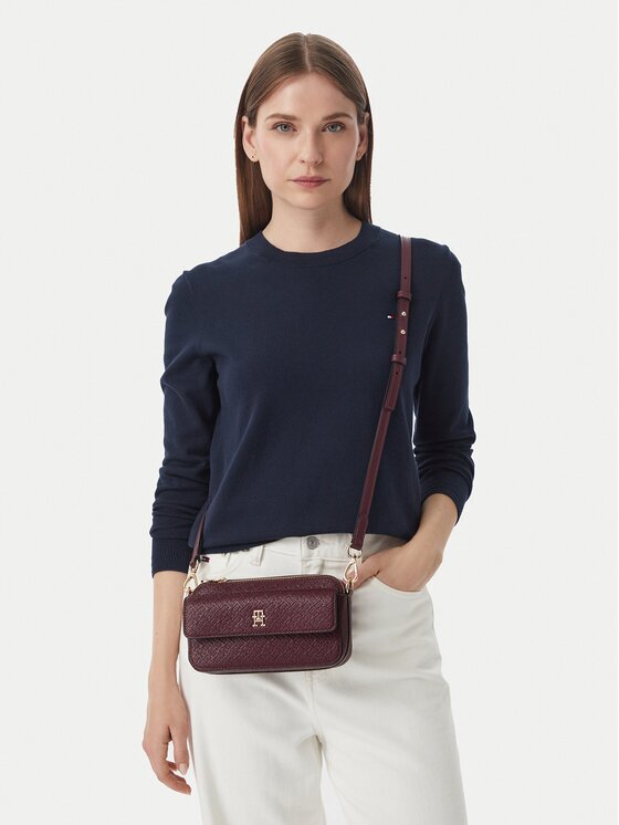 Tommy Hilfiger Дамска чанта Th Icon Camera Bag Mono AW0AW18922