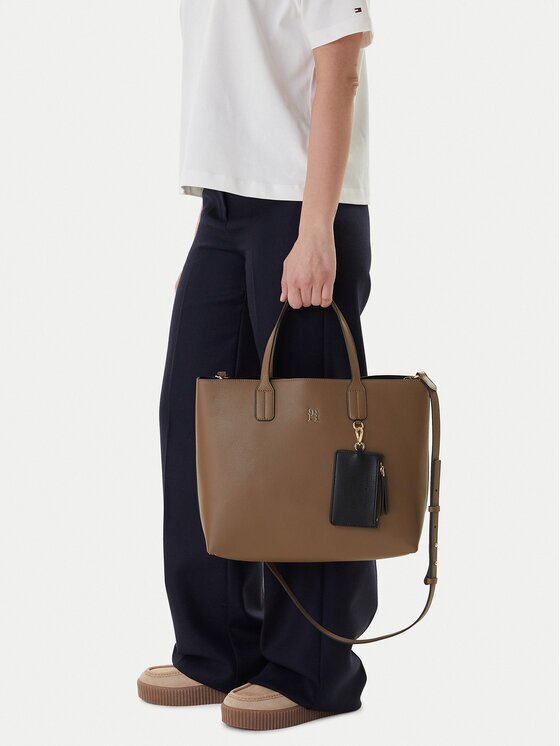 Tommy Hilfiger Дамска чанта Th Icon Satchel AW0AW18122