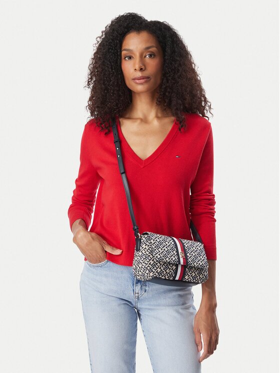 Tommy Hilfiger Дамска чанта Th Jacquard Ess Crossover AW0AW19066
