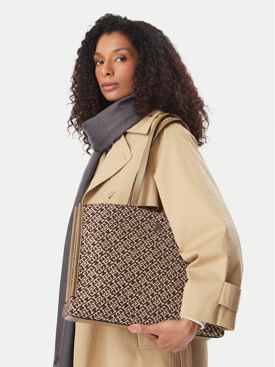 Tommy Hilfiger Дамска чанта Th Jacquard Tote AW0AW19009