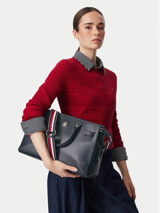 Tommy Hilfiger Дамска чанта Th Joy Satchel Corp AW0AW19318