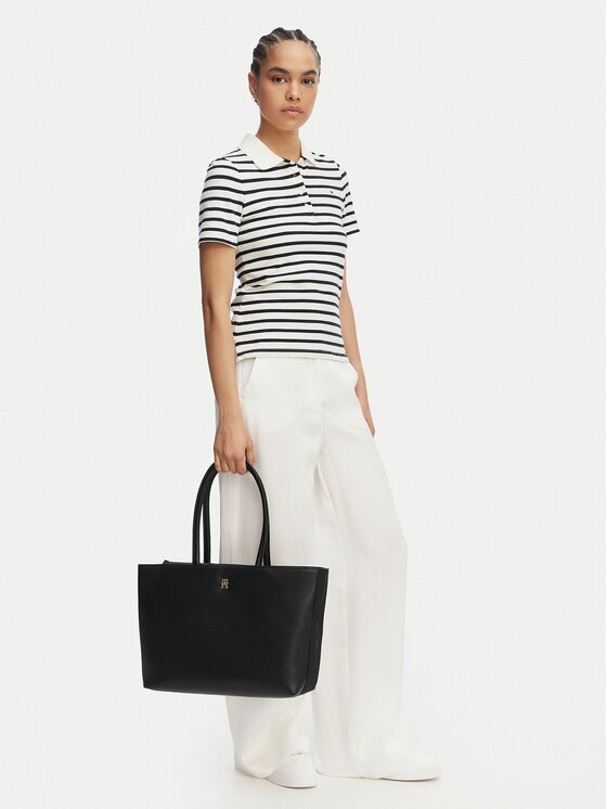 Tommy Hilfiger Дамска чанта Th Logotape Tote AW0AW18742