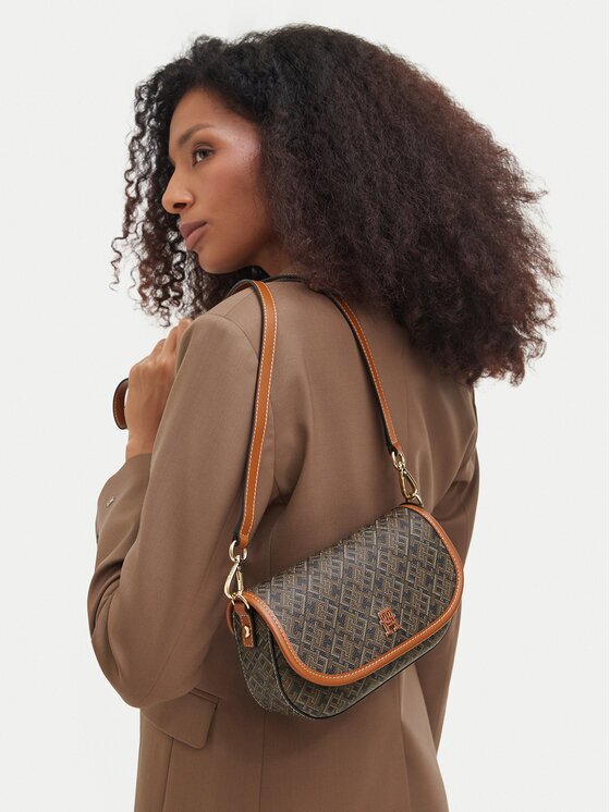 Tommy Hilfiger Дамска чанта Th Monoplay Saddle Bag AW0AW19172