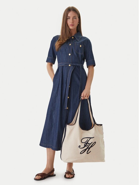 Tommy Hilfiger Дамска чанта Th Summer Tote Canvas AW0AW18398