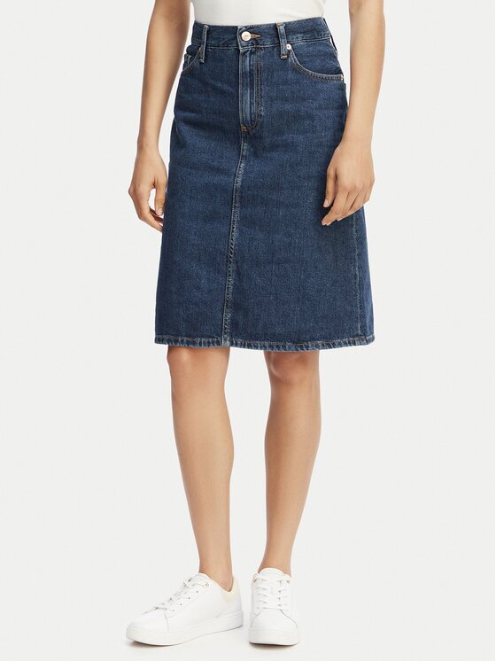 Tommy Hilfiger Дънкова пола WW0WW45666 Straight Fit