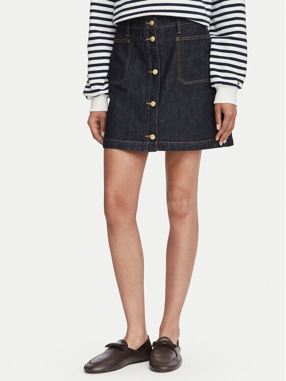 Tommy Hilfiger Дънкова пола WW0WW50008 Regular Fit