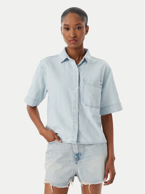 Tommy Hilfiger дънкова риза WW0WW49573 Relaxed Fit