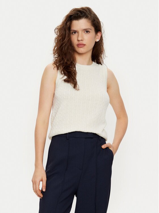 Tommy Hilfiger Елек WW0WW43956 Екрю Regular Fit