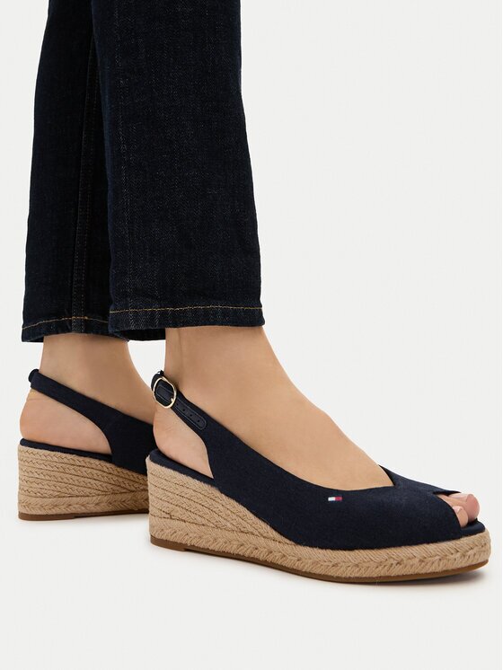 Tommy Hilfiger Еспадрили Mid Wedge Espad Slingback FW0FW09228