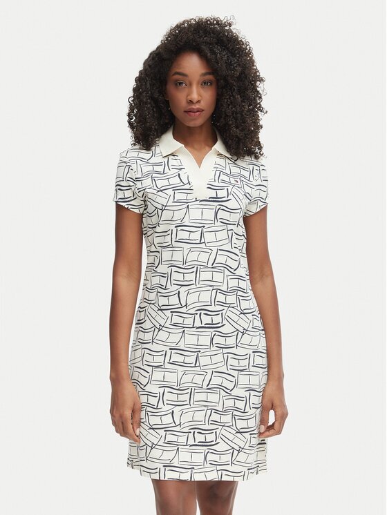 Tommy Hilfiger Ежедневна рокля 1985 Pique WW0WW49719 Regular Fit