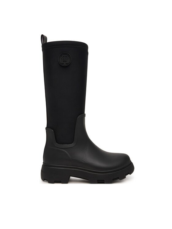 Tommy Hilfiger Гумени ботуши Th Stamp Warm Knee Rain Boot FW0FW09678