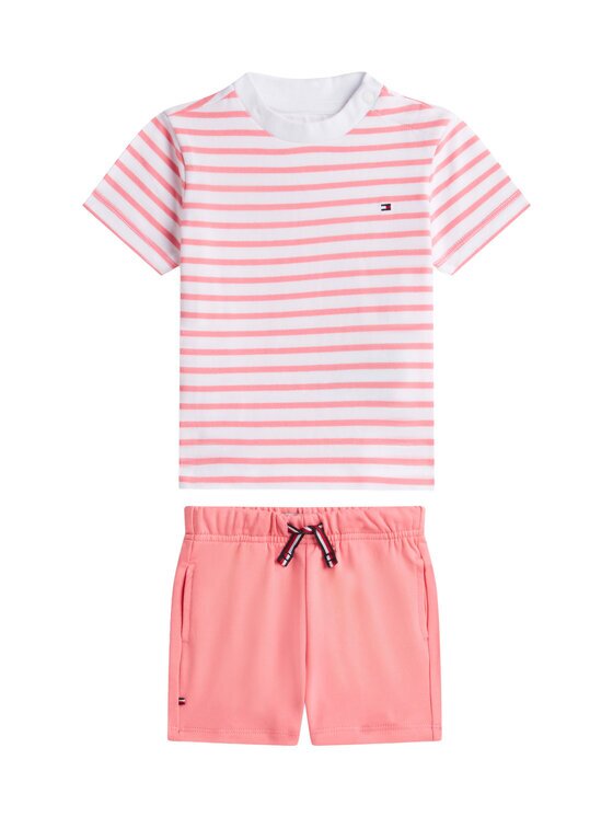 Tommy Hilfiger Комплект тишърт и панталонки Essential KN0KN02379 Regular Fit